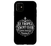 Vintage St. Tropez Yacht Club White Print Case for iPhone 11