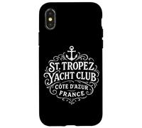 Vintage St. Tropez Yacht Club White Print Case for iPhone X/XS