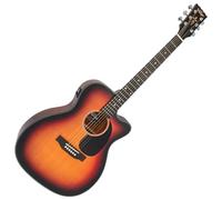 VINTAGE STAGE SERIES FOLK CUTAWAY ELECTRO GUITAR - SUNBURST