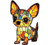 Vintage Stained Glass Dog Night Light, Resin French Bulldog Corgi Dachshund Table Lamp, Animal Series Home Decor (10)
