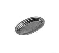 Vintage Stainless Steel Oval Serving Platter Heavy Duty Commercial Grade Thickened Base Snowflake Gray Finish For Restaurant Bbq Grill And Home Dining Kitchenware(1 Silver)