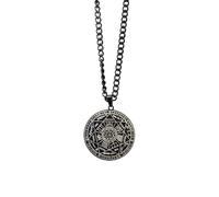 Vintage Stainless Steel Seal Of The Seven Archangels Medallion Pendant, Mens Spiritual Talisman Amulet Jewelry