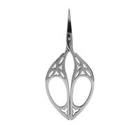 Vintage Stainless Steel Sewing Scissors Classical Cutting Tool for Dressmaking Fabric Crafts DIY Stainless Steel 14x5.5cm Dark Brown (Leaf Scissors Silver)