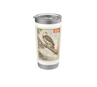 Vintage Stamp Art Style Bald Eagle Birdwatcher Lover Stainless Steel Insulated Tumbler
