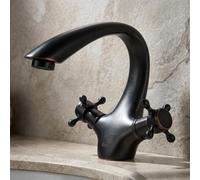 Vintage Standing Basin Tap Mixer Old Black Ancient Heads