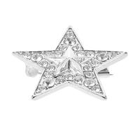 Vintage Star Brooch Pin Alloy Rhinestone Badge for Clothes
