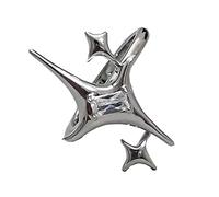 Vintage Star Shaped Gesture Rings For Women Men Punk Gothic Hand Rings Star Zircon Retro Crossed Band Jewelry Love Heart Band Zircon Retro Crossed