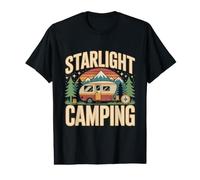Vintage Starlight Camping Camper Mountains Value Graphic T-Shirt
