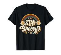Vintage Stay a Groovy 60s 70s Peace Positive Mind Hippie T-Shirt