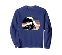 Vintage Steam Engine Train Locomotive Cool Sunset Railroad Sweatshirt