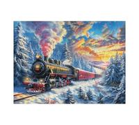 Vintage Steam Train 500 Piece Jigsaw Puzzle for Adults Weekend Hobby Creative Challenge No Duplicate Pieces Ideal Retirement Gift 500 PCS