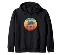 Vintage Steam Train Durango Colorado Retro 70s 80s Zip Hoodie
