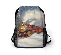 Vintage Steam Train Gym Bag with Shoe Compartment 30L Backpack