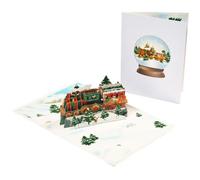 Vintage Steam Train In Snowy Scene 3D Pop Up Christmas Card