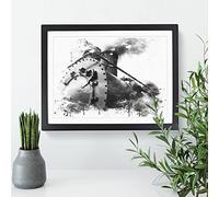 Vintage Steam Train Vol.5 V4 Modern Framed Print | A3 Black Framed Wall Art | Ready to Hang | Classic Vehicle Picture | Living Room Bedroom Lounge Office