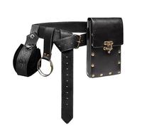 Vintage Steampunk Belt | Belt | Steampunk | Vintage Steampunk Brass Steampunk Leather Steampunk Steam-Powered p, Black, riferimento alla descrizione, Please refer to
