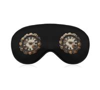 Vintage Steampunk Clock Cute Sleep Masks Breathable Eye Mask with Adjustable Strap Light Blocking Comfortable Travel