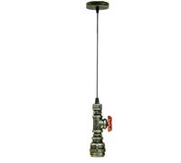Vintage Steampunk Water Pipe Ceiling Pendant Light Brushed Brass E27