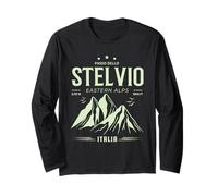 Vintage Stelvio Pass Italian Mountain Trip Nature Hiking Long Sleeve T-Shirt