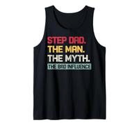 Vintage step Dad The Man The Myth The Bad Influence Retro Tank Top