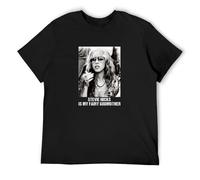 Vintage Stevie Shirt Nicks Love is My Fairy Godmother T-Shirt Unisex Black and White Graphics Tees 100% Cotton Tops Tshirt Men Black M