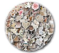 Vintage Stickers 120 PCS Retro Aesthetic Sticker Pack Aesthetic Vinyl Vintage Sticker Waterproof Retro Aesthetic Scrapbook Stickers for laptops, scrapbooks, notebooks, Guitars, suitcases, Skateboards