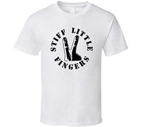 Vintage Stiff Little Fingers Tee Black White Shirt Men's