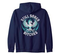 Vintage STILL SOBER BITCHES AA Recovery Matters AF Women NA Zip Hoodie