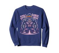 Vintage STILL SOBER BRUH Gorilla Workout Est 2025 Women AA Sweatshirt