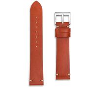 Vintage Stitch Leather Watch Strap | 22 mm Brown | Cowhide Calf Leather Band with Classic Catch Stitch | Designed to Patina Beautifully | Spring Bars and Tool Included (22mm, Saddle Tan)
