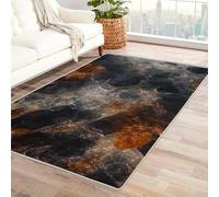 Vintage Stone Rugs for Living Room, Square Rugs 240 x 240 cm, Machine Washable Rug, Grey Orange Taupe Design Area Rug Bedroom Decor, Non Slip Low Pile Soft Floor Carpet