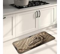 Vintage Stone Texture Kitchen Mats for Floor, Rustic Earthy Design Soft Mats, Autumn Cushioned Comfort Washable Decor Rugs for Kitchen Sinks Laundryroom Bathroom 16x47 Inch