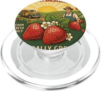 Vintage Strawberry California Farm Fresh PopSockets PopGrip for MagSafe