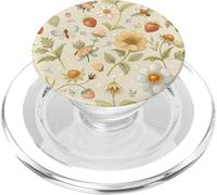 Vintage Strawberry Floral Garden Botanical Style PopSockets PopGrip for MagSafe