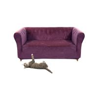 Vintage Stretch Velvet Sofa Cover Curved Armchair Protector Soft Comfortable Fabric Includes Cushion Cover Perfect for Home Decor and Furniture Protection