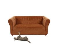 Vintage Stretch Velvet Sofa Cover for Curved Armchair Soft Comfortable Fabric Includes Cushion Cover - Elegant Home Décor Solution