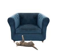 Vintage Stretch Velvet Sofa Cover for Curved Armchair Soft Comfortable Fabric Includes Cushion Cover Elegant Home Décor Easy to Install Machine Washable
