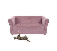 Vintage Stretch Velvet Sofa Cover for Curved Armchair Soft Comfortable Fabric Includes Cushion Cover Perfect for Home Decor and Protection
