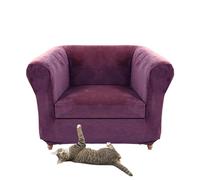 Vintage Stretch Velvet Sofa Cover for Curved Armchair Soft Comfortable Fabric Includes Seat Cushion Cover Perfect for Home Decor and Easy to Clean