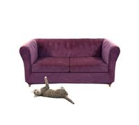 Vintage Stretch Velvet Sofa Cover for Curved Armchair Soft Comfortable Fabric with Included Seat Cushion Cover Perfect for Home Décor and Protection