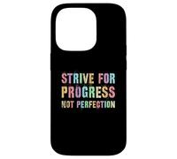 Vintage STRIVE FOR PROGRESS NOT PERFECTION Women Clean Case for iPhone 14 Pro