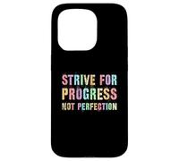 Vintage STRIVE FOR PROGRESS NOT PERFECTION Women Clean Case for iPhone 15 Pro