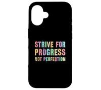 Vintage STRIVE FOR PROGRESS NOT PERFECTION Women Clean Case for iPhone 16