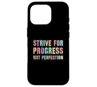 Vintage STRIVE FOR PROGRESS NOT PERFECTION Women Clean Case for iPhone 16 Pro