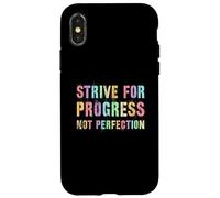Vintage STRIVE FOR PROGRESS NOT PERFECTION Women Clean Case for iPhone X/XS