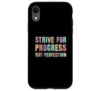 Vintage STRIVE FOR PROGRESS NOT PERFECTION Women Clean Case for iPhone XR
