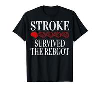Vintage Stroke Warrior Survived The Reboot Brain Injured Day T-Shirt
