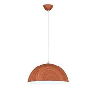 Vintage Style Ø40cm Industrial Pendant Lighting 1-Light Dome Metal Chandelier Fixture for Dining Room Table Restaurant Hotel - Set of 1(Brown,35cm)