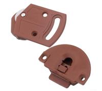Vintage-Style Abs Sliding Mounting Roller Interior with Nylon Mute Pulleys Adjustable Doors Countersunk Door - 2-piece Brown Height for Set Barn Hardware