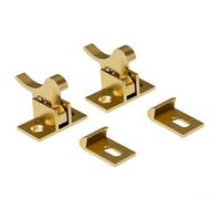 Vintage Style Antique Bronze Bird Clasp Security Bolt For Windows Doors Solid Brass Construction Traditional Chinese Pattern Rust Proof Automatic Catch Long Lasting Durability Home Hardware(Yellow)